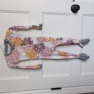 Burts Bees floral footie pajamas